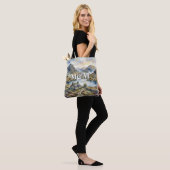 Schottland Highlands Ästhetik, Monogramm Modern Tasche (Am Model)