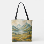 Schottland Highlands Ästhetik, Monogramm Modern Tasche (Rückseite)