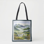 Schottland Highlands Ästhetik, Monogramm Modern Tasche (Vorderseite)
