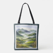 Schottland Highlands Ästhetik, Monogramm Modern Tasche (Rückseite)