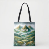 Schottland Highlands Ästhetik, Monogramm Modern Tasche (Vorderseite)