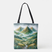 Schottland Highlands Ästhetik, Monogramm Modern Tasche (Rückseite)