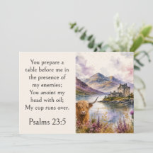 Schottland Highlands Ästhetik, Psalm 23:5 Schrift