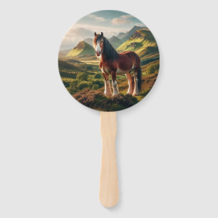 Schottland Highlands Clydesdale-Pferd Fächer