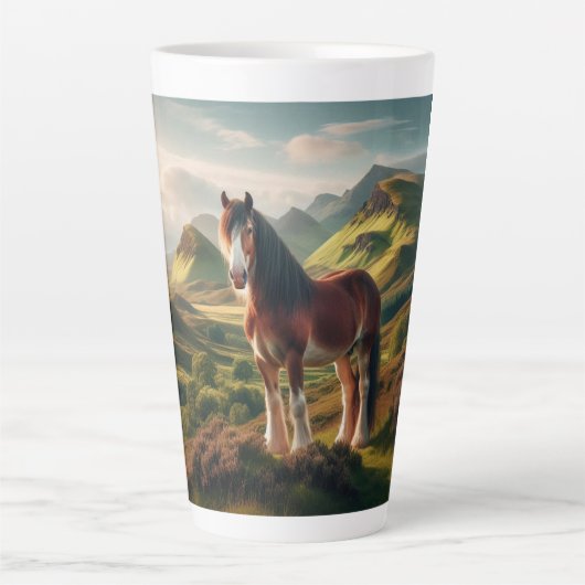 Schottland Highlands Clydesdale-Pferd Milchtasse (Vorderseite)
