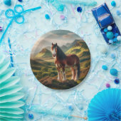 Schottland Highlands Clydesdale-Pferd Pappteller (Party)