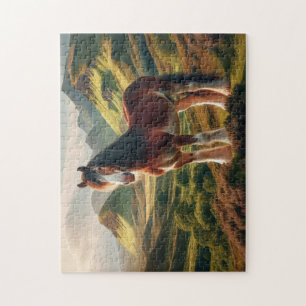 Schottland Highlands Clydesdale-Pferd Puzzle