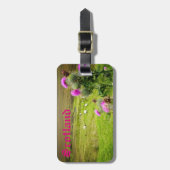 Schottland-Hochland-kundengerechter Gepäckanhänger (Vorderseite vertikal)