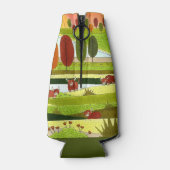 Schottland Hochlandkühe im Herbstfeld Flaschenkühler (Rückseite)