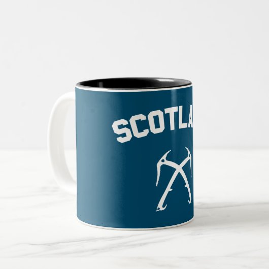 Schottland Ice Climbing Zweifarbige Tasse (Vorderseite Links)