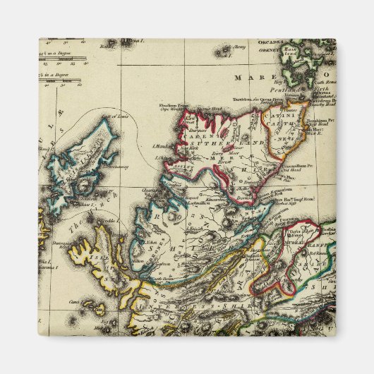 Schottland ist alt, modern magnet (Vorne)