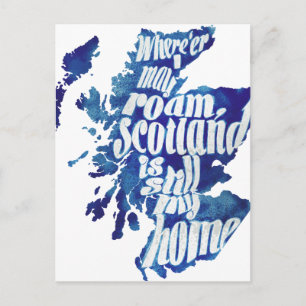 Schottland ist meine Zuhause Postkarte