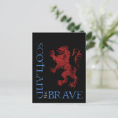 Schottland ist vom Brave Lion Rampant Design ersch Postkarte (Stehend Vorderseite)