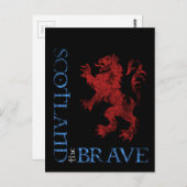 Schottland ist vom Brave Lion Rampant Design ersch Postkarte (Vorne/Hinten)