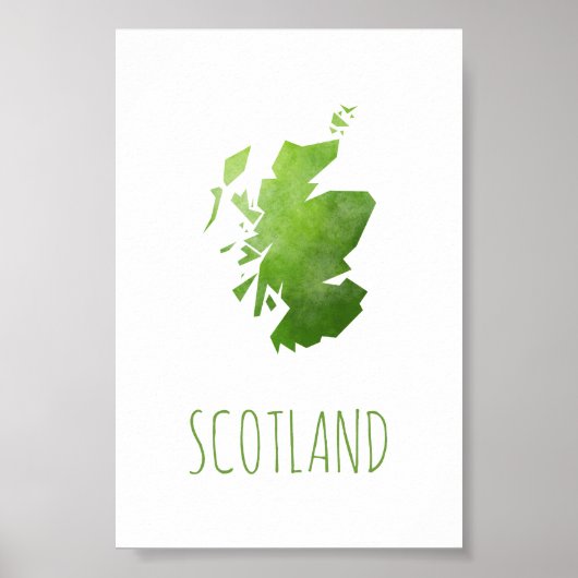Schottland Karte Poster (Vorne)