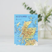 Schottland-Karte Postkarte (Stehend Vorderseite)