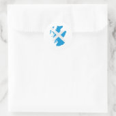 Schottland-Karte Runder Aufkleber (Tasche)
