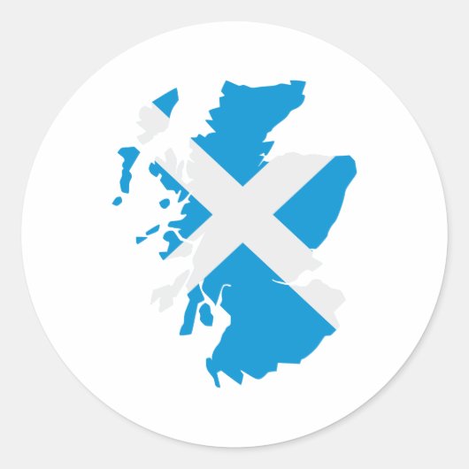 Schottland-Karte Runder Aufkleber (Vorderseite)