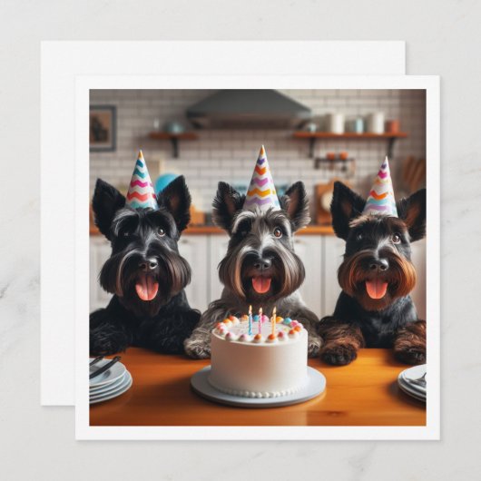 Schottland-Karte, schottischer Grönland-Geburtstag Einladung (Vorne/Hinten)