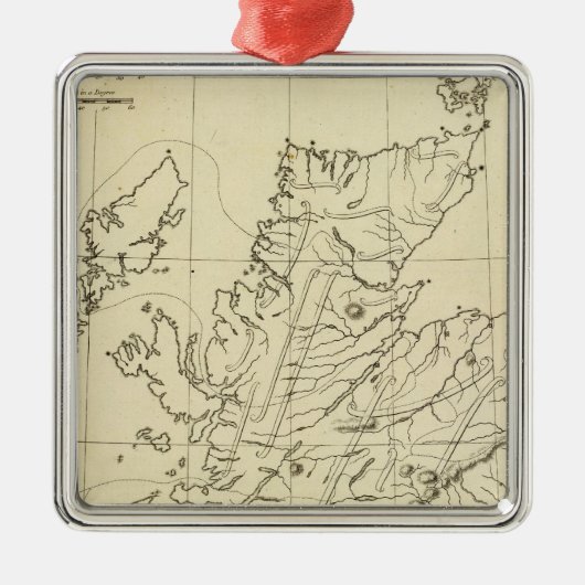 Schottland-Kontur Ornament Aus Metall (Vorne)