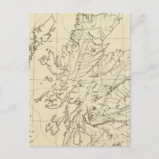 Schottland-Kontur Postkarte (Vorderseite)