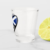 Schottland Land Code Flaggenherz, SCO Schnapsglas (Rechts)