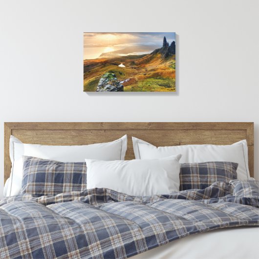Schottland Landschaftlich Rolling Hills Landschaft Leinwanddruck (Insitu (Schlafzimmer))