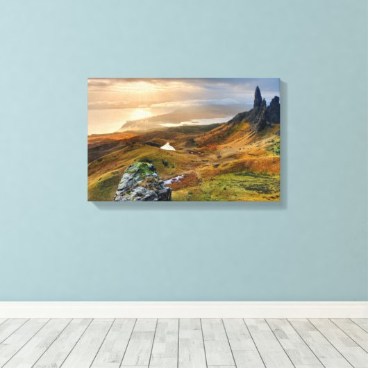 Schottland Landschaftlich Rolling Hills Landschaft Leinwanddruck (Insitu (Holzboden))