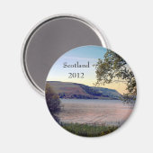 Schottland Loch mit Tree Scene Magnet (Vorderseite/Rückseite)
