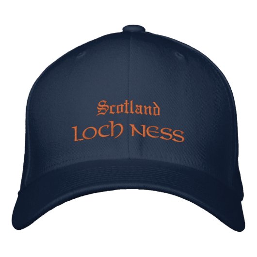 Schottland & LOCH NESS mode / Schottisches Monster Bestickte Baseballkappe (Vorderseite)