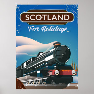 Schottland Locomotive Reiseplakat Poster