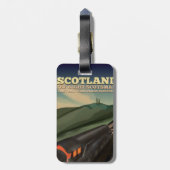 Schottland Locomotive Travel Poster Gepäckanhänger (Rückseite vertikal)