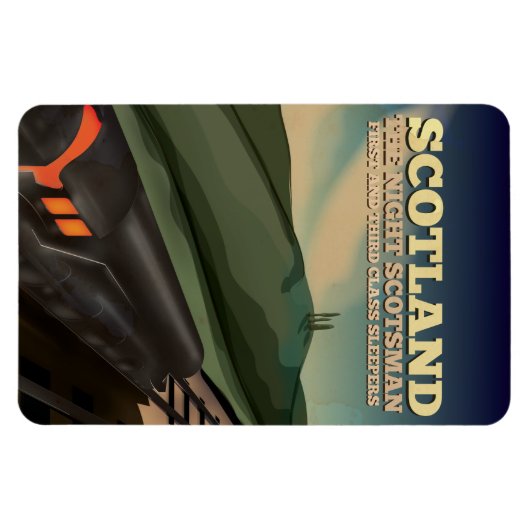 Schottland Locomotive Travel Poster Magnet (Horizontal)
