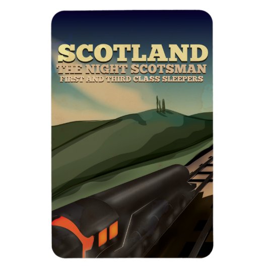 Schottland Locomotive Travel Poster Magnet (Vertikal)