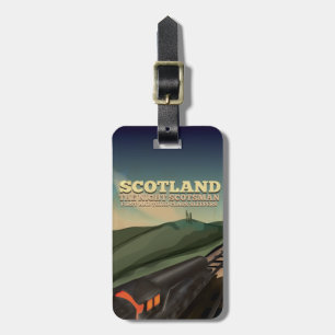 Schottland-Lokomotiven-Reiseposter Gepäckanhänger