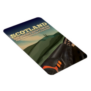 Schottland-Lokomotiven-Reiseposter Magnet