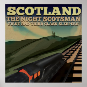 Schottland-Lokomotiven-Reiseposter Poster