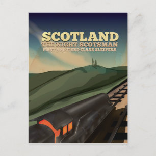 Schottland-Lokomotiven-Reiseposter Postkarte