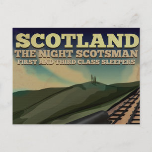 Schottland-Lokomotiven-Reiseposter Postkarte