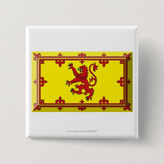 Schottland-Löwe-Flaggen-Juwel Button (Vorderseite)