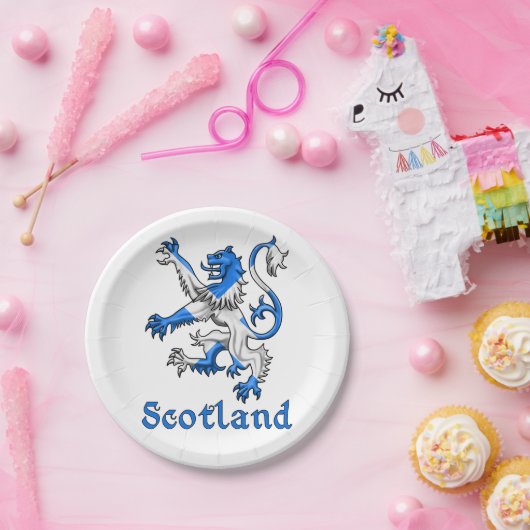 Schottland-Löwe zügellos Pappteller (Party)