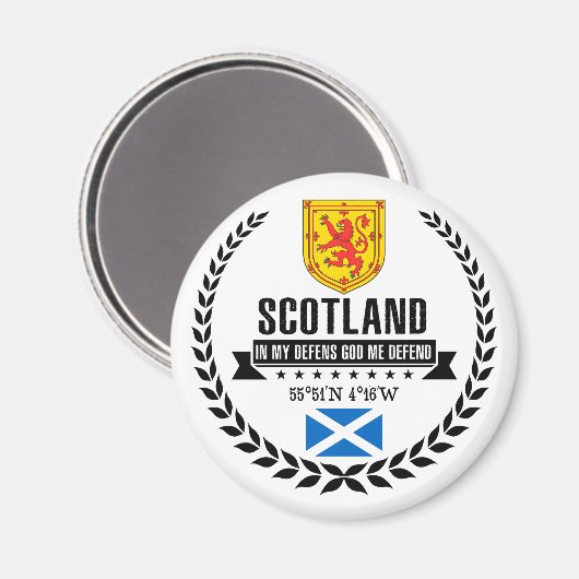 Schottland Magnet (Vorderseite/Rückseite)
