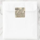 Schottland mit Einfahrkarte der Shetland-Inseln Quadratischer Aufkleber (Tasche)