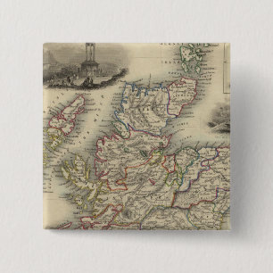 Schottland mit eingesetzter Karte der Shetland-Ins Button