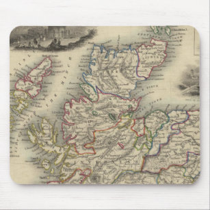 Schottland mit eingesetzter Karte der Shetland-Ins Mousepad