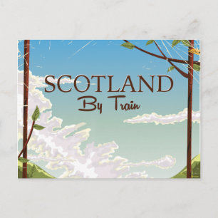 Schottland mit Lokomotive Postkarte