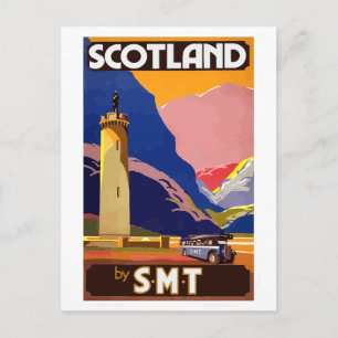 Schottland mit S.M.T. Vintage-Reise Postkarte