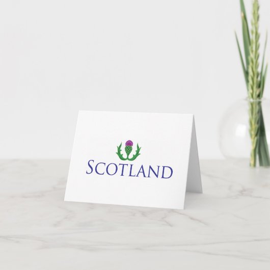 Schottland mit Thistle Note Card Dankeskarte (Vorderseite)