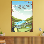 Schottland Mit Zuglokomotive Reiseplakat Leinwanddruck (Insitu (Wohnzimmer))