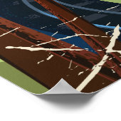 Schottland Mit Zuglokomotive Reiseplakat Poster (Ecke)